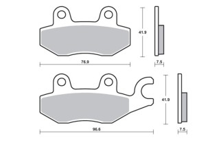 Plaquettes de frein TECNIUM Professional Racing métal fritté - MSR455