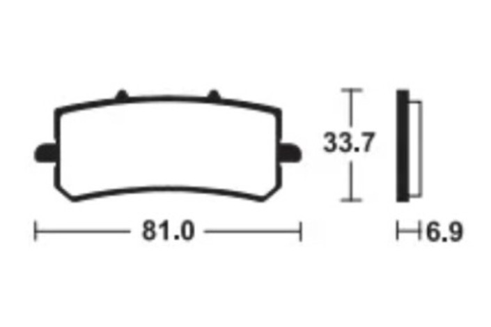 Plaquettes de frein TECNIUM métal fritté - MTR462