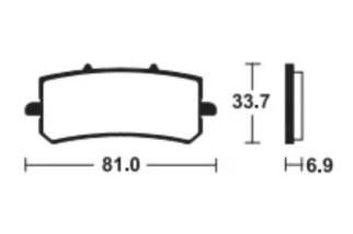 Plaquettes de frein TECNIUM métal fritté - MTR462