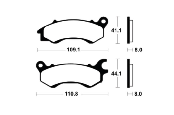 Plaquettes de frein TECNIUM scooter organique - ME469
