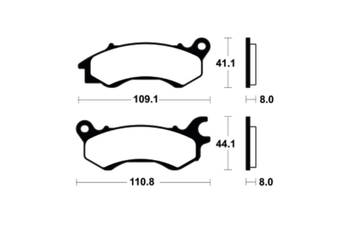 Plaquettes de frein TECNIUM scooter organique - ME469