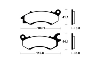 Plaquettes de frein TECNIUM scooter organique - ME469