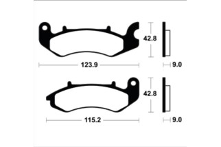 Plaquettes de frein TECNIUM scooter organique - ME468