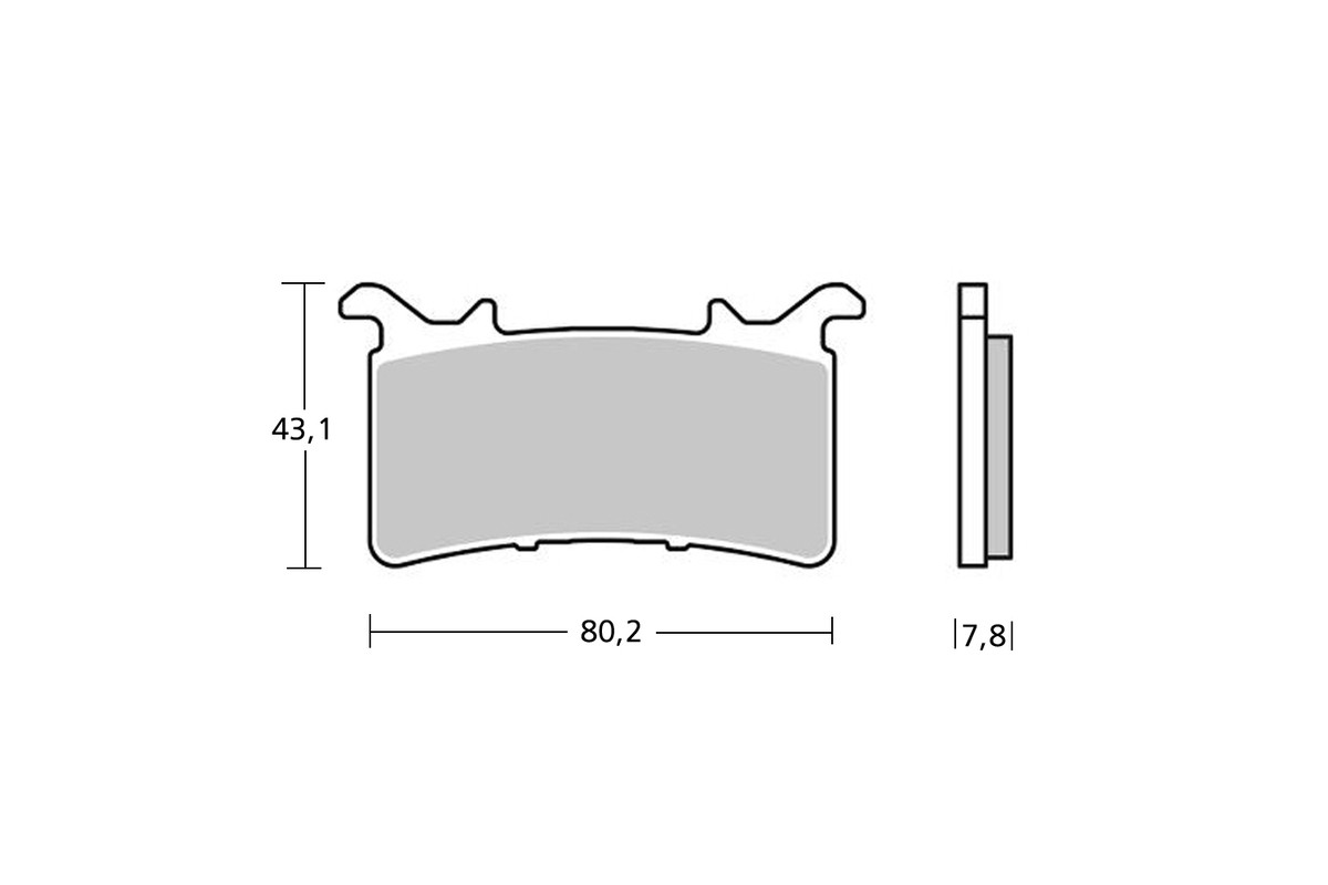 Plaquettes de frein BREMBO UPGRADE Type M578 Z04 métal fritté - 107A48634