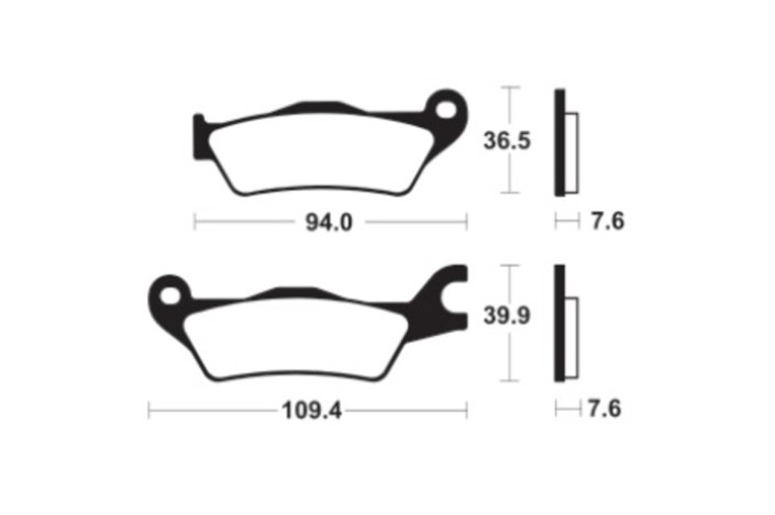 Plaquettes de frein TECNIUM - MA451