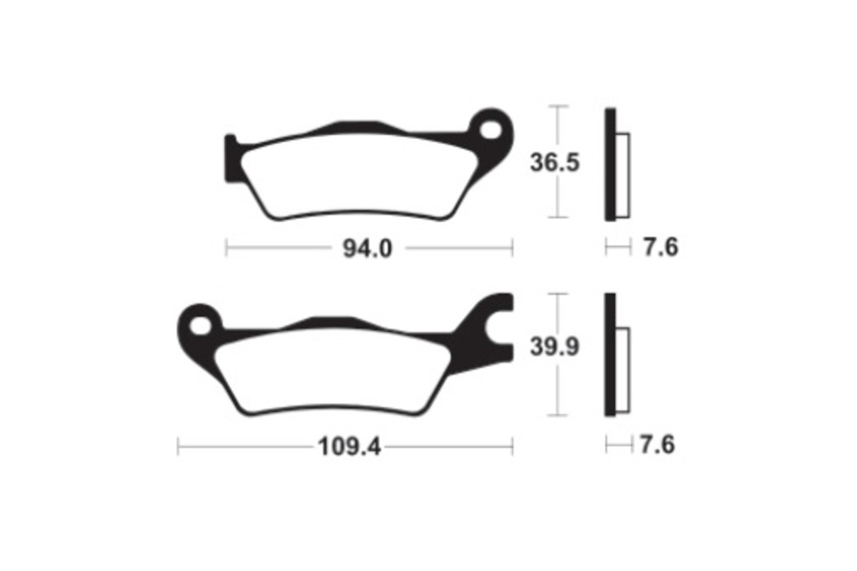 Plaquettes de frein TECNIUM - MA451
