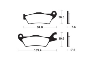 Plaquettes de frein TECNIUM - MA451