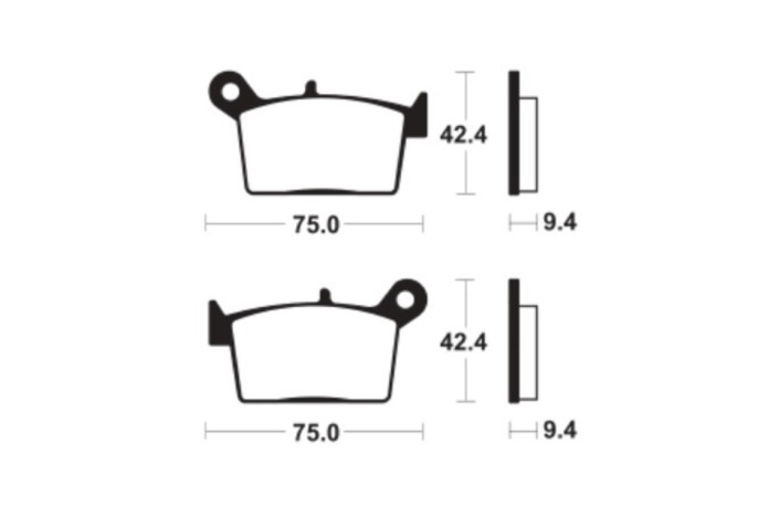 Plaquettes de frein TECNIUM métal fritté -  MA498