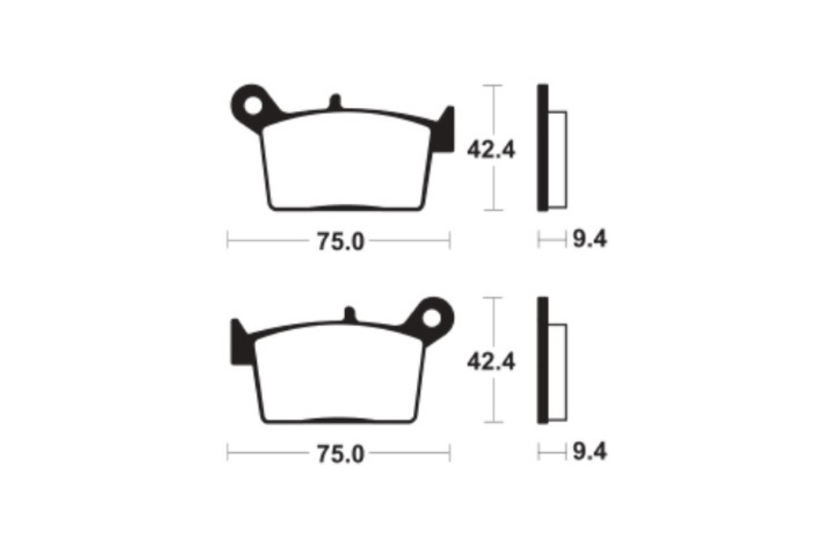 Plaquettes de frein TECNIUM métal fritté -  MA498