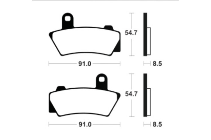 Plaquettes de frein TECNIUM métal fritté - MR495