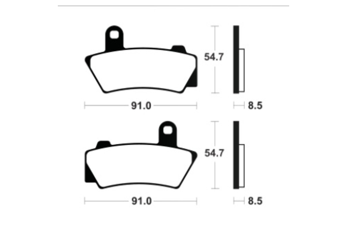 Plaquettes de frein TECNIUM métal fritté - MR495