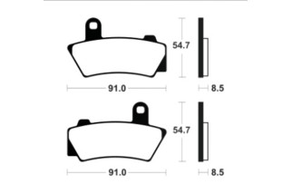 Plaquettes de frein TECNIUM métal fritté - MR495