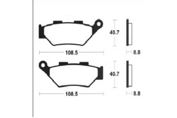 Plaquettes de frein TECNIUM métal fritté -  MF483