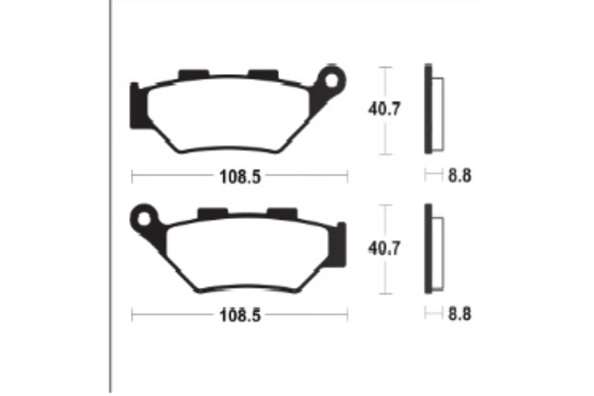 Plaquettes de frein TECNIUM métal fritté -  MF483