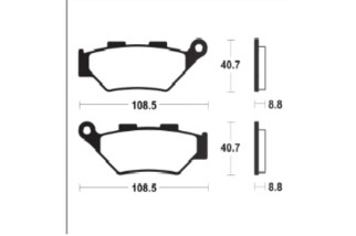 Plaquettes de frein TECNIUM métal fritté -  MF483