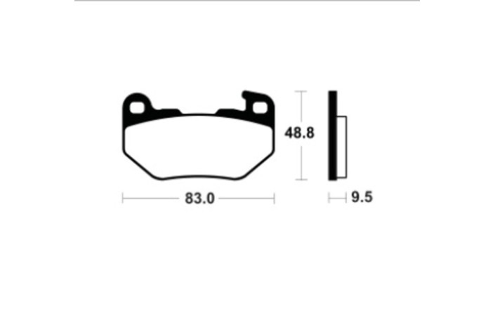 Plaquettes de frein TECNIUM métal fritté - MR493
