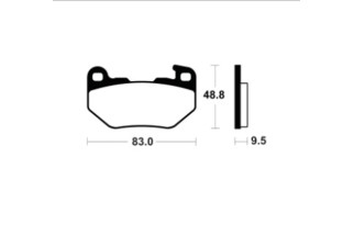 Plaquettes de frein TECNIUM métal fritté - MR493