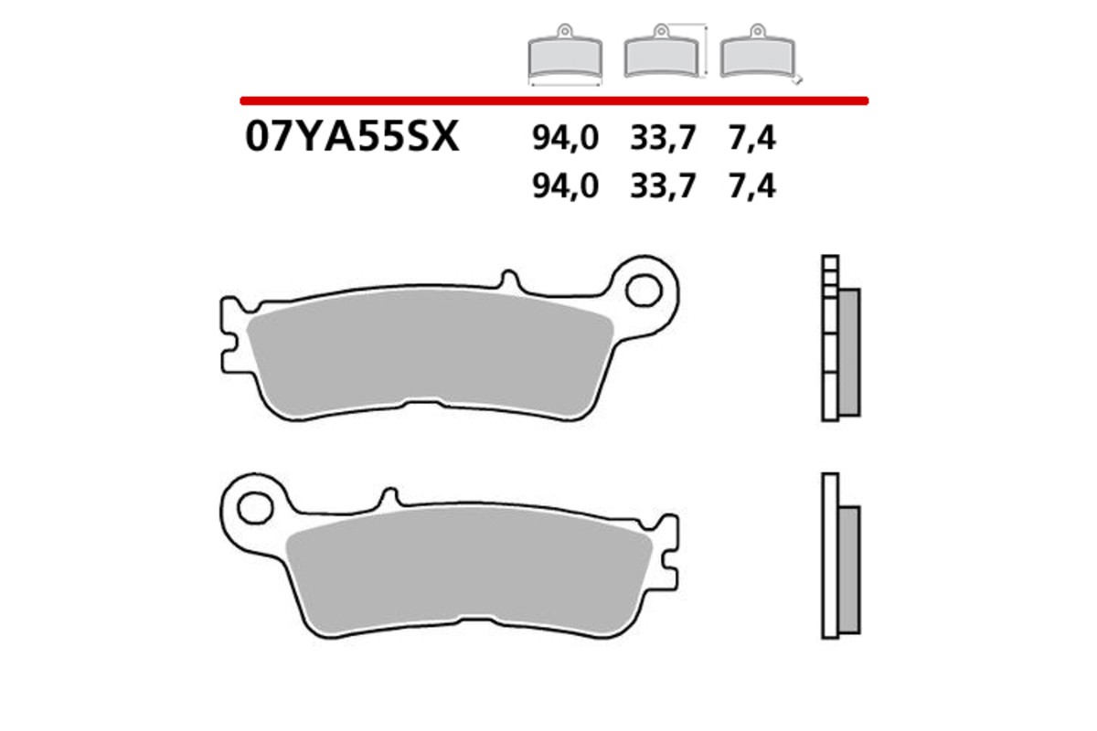 Plaquettes de frein BREMBO Off-Road métal fritté - 07YA55SX