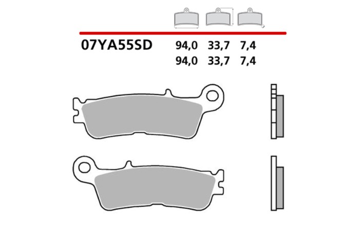 Plaquettes de frein BREMBO métal fritté - 07YA55SD