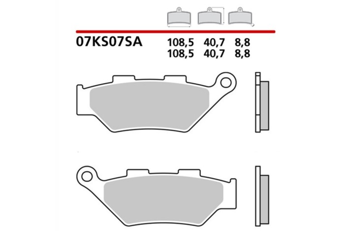 Plaquettes de frein BREMBO métal fritté - 07KS07SA