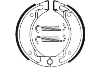 Mâchoires de frein TECNIUM Scooter/Street/Off-Road/Quad organique - BA050