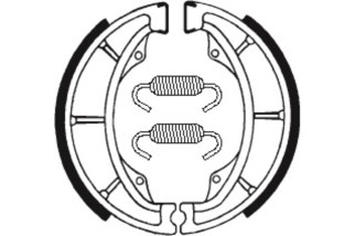 Mâchoires de frein TECNIUM Scooter/Street/Off-Road/Quad organique - BA014