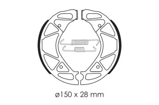 Mâchoires de frein TECNIUM Scooter organique - BA209