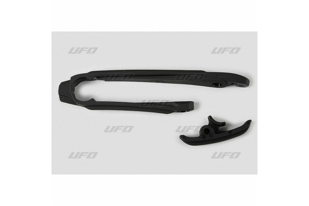 Kit patin de bras oscillant + patin de chaîne inférieur UFO noir KTM