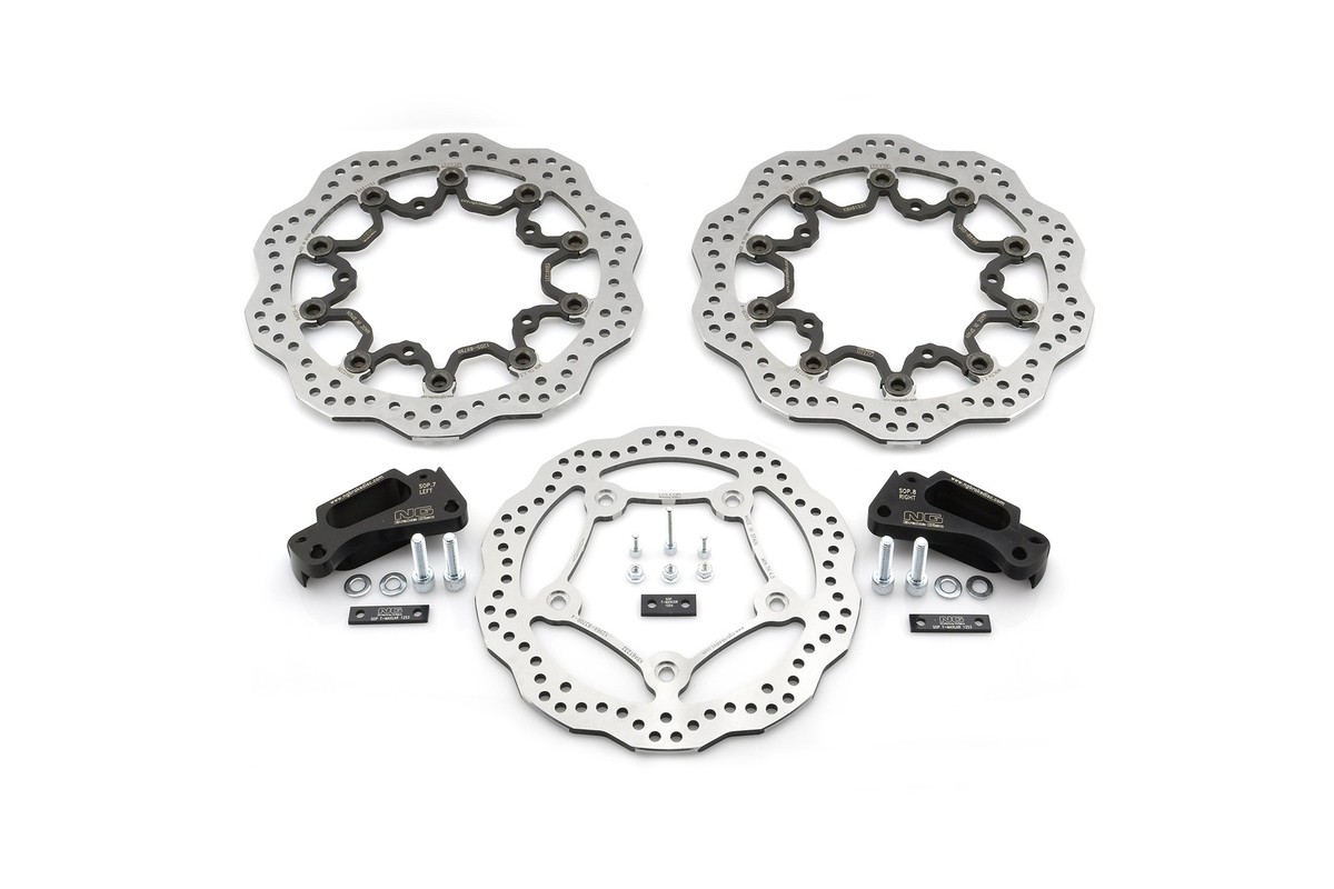 Kit disque de frein Oversize NG BRAKES pétale flottant - T-Max 530 Axial