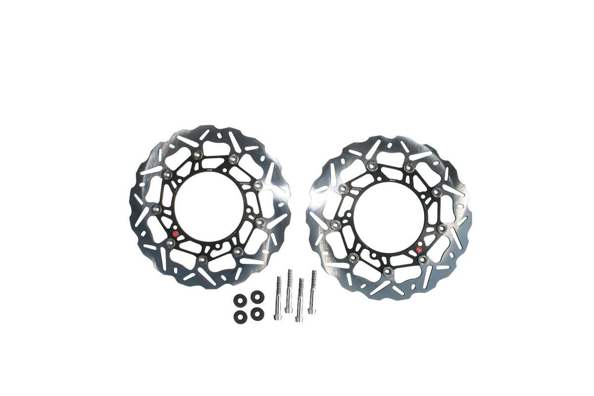 Kit Disque de frein Oversize BRAKING SK2 Racing Wave flottant - 320 OKWK07