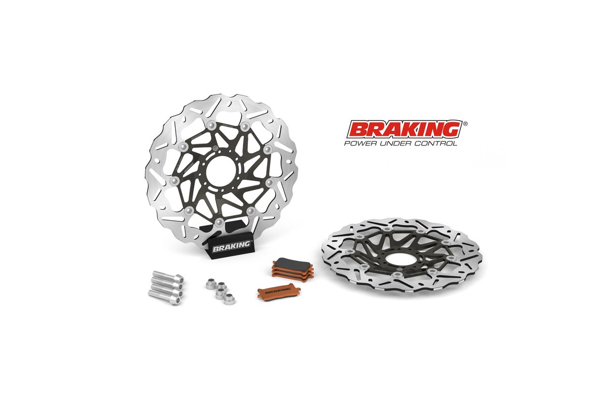 Kit Disque de frein Oversize BRAKING Wave flottant - 320 OKWK12