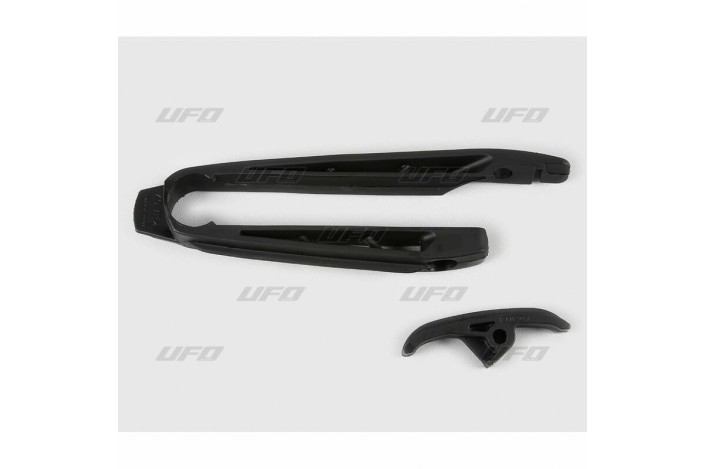 Kit patin de bras oscillant + patin de chaîne inférieur UFO noir KTM