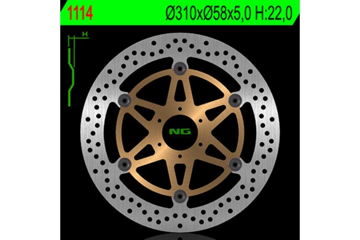 Disque de frein NG BRAKES rond flottant