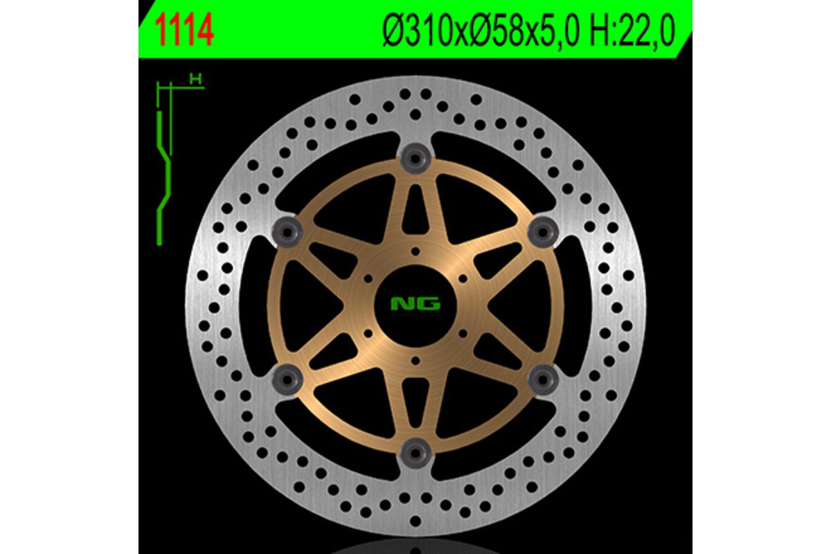 Disque de frein NG BRAKES rond flottant