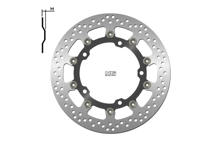 Disque de frein NG BRAKES rond flottant