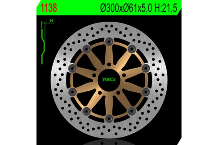 Disque de frein NG BRAKES rond flottant