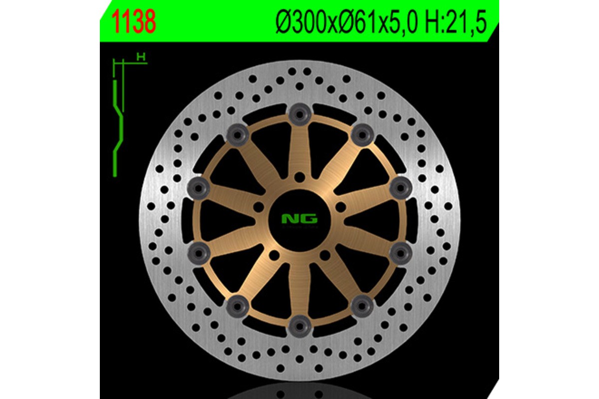 Disque de frein NG BRAKES rond flottant