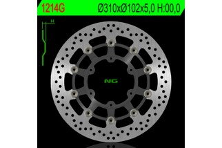 Disque de frein NG BRAKES rond flottant (centre en aluminium )