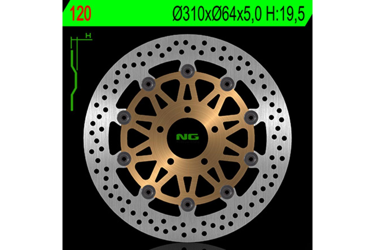 Disque de frein NG BRAKES rond flottant