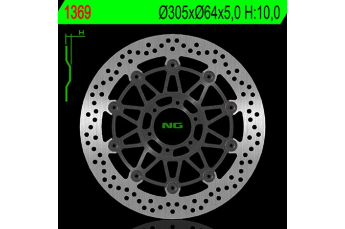 Disque de frein NG BRAKES rond flottant