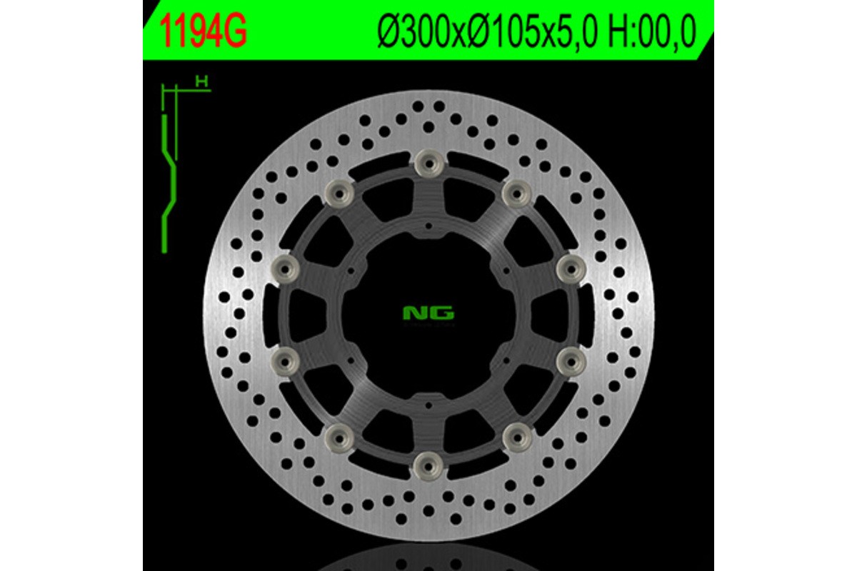 Disque de frein NG BRAKES rond flottant
