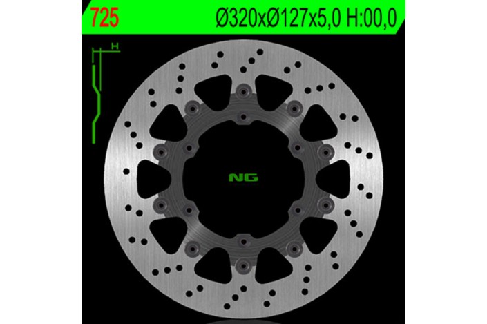 Disque de frein NG BRAKES rond flottant