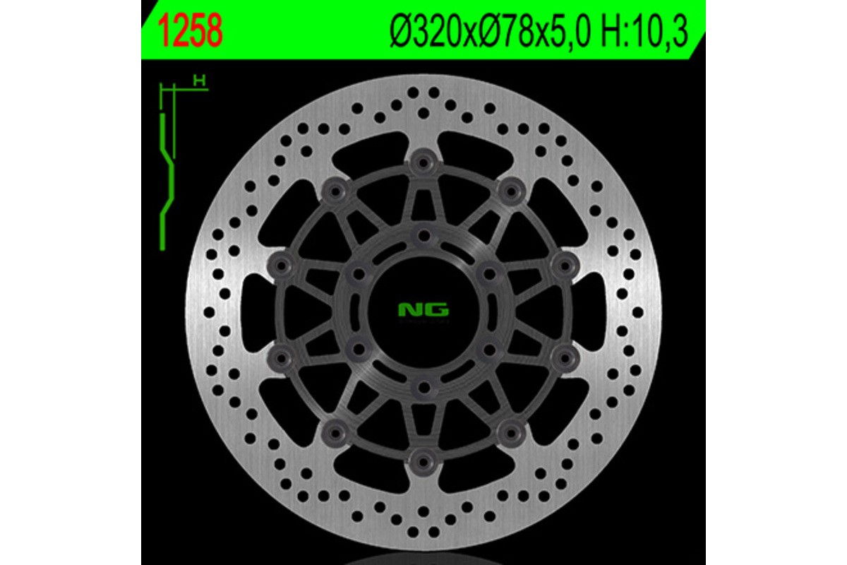 Disque de frein NG BRAKES rond flottant