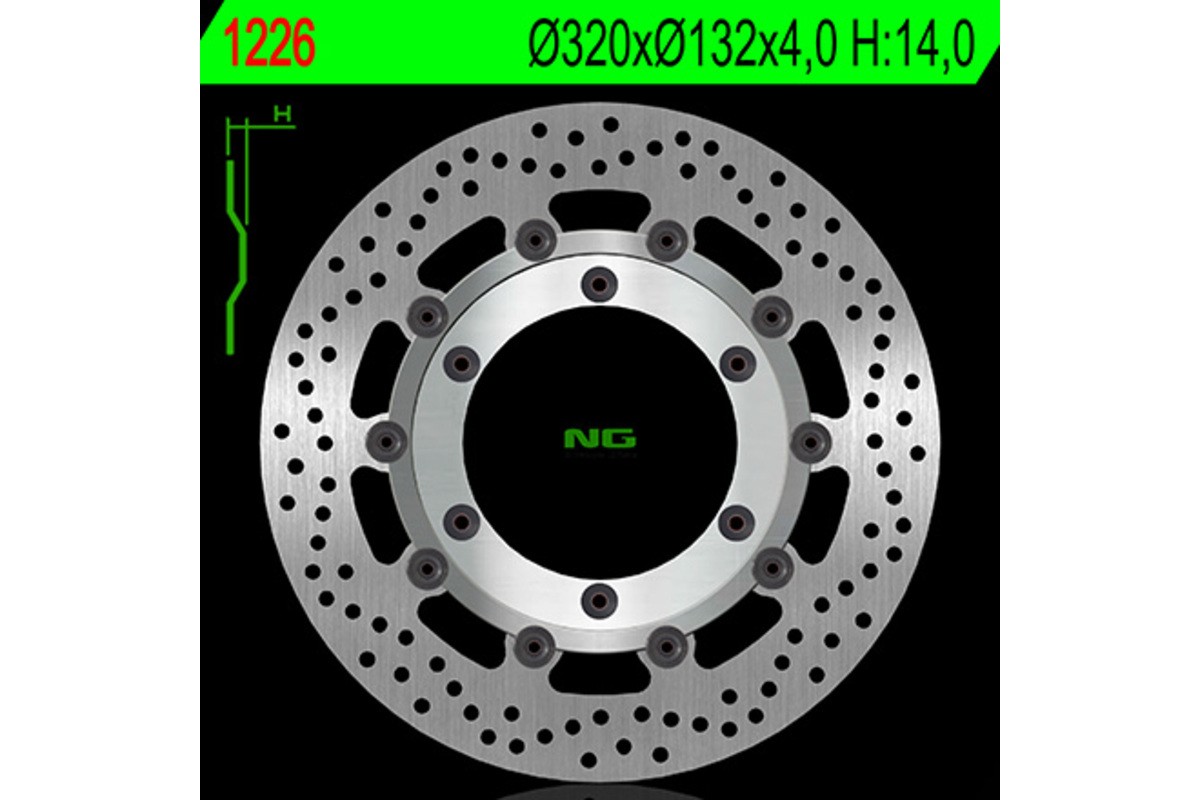 Disque de frein NG BRAKES rond flottant