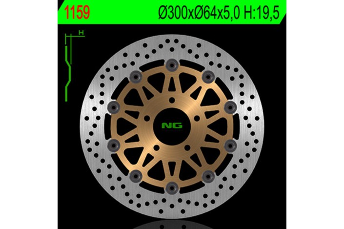 Disque de frein NG BRAKES rond flottant