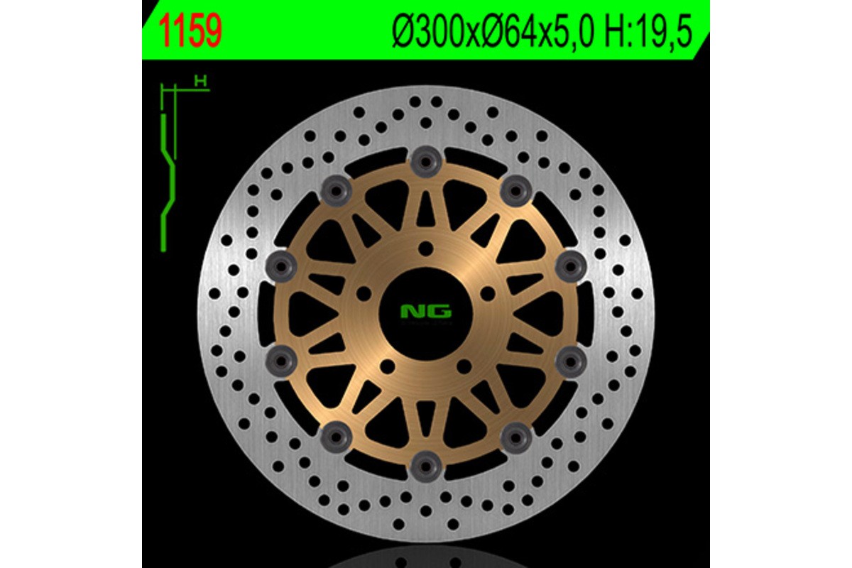 Disque de frein NG BRAKES rond flottant