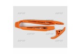 Kit patin de bras oscillant + patin de chaîne inférieur UFO orange KTM