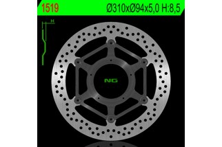 Disque de frein NG BRAKES rond flottant