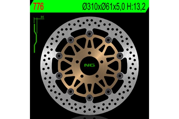 Disque de frein NG BRAKES rond flottant