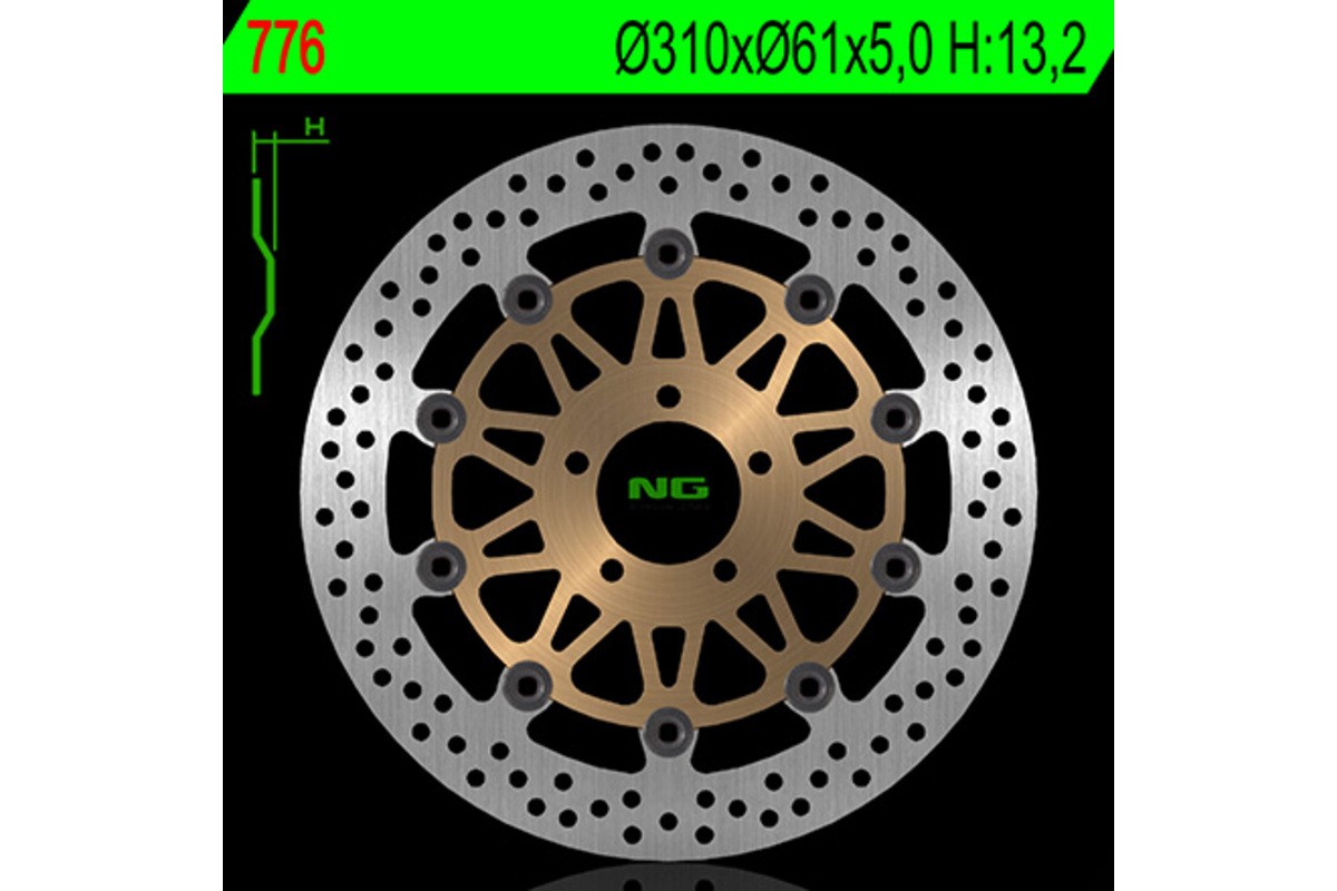 Disque de frein NG BRAKES rond flottant